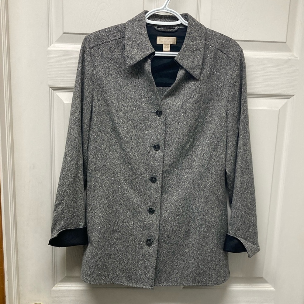 Nordstrom 100% Wool Gray Overcoat